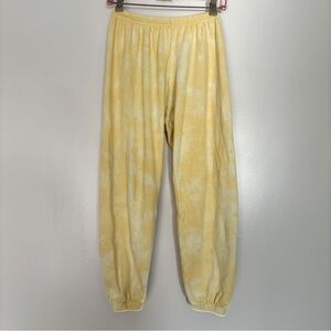 HONORINE‎ Luca Tie-dyed Cotton-jersey Track Pants Yellow Size XS